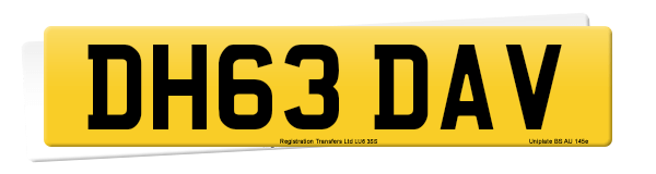 Registration number DH63 DAV